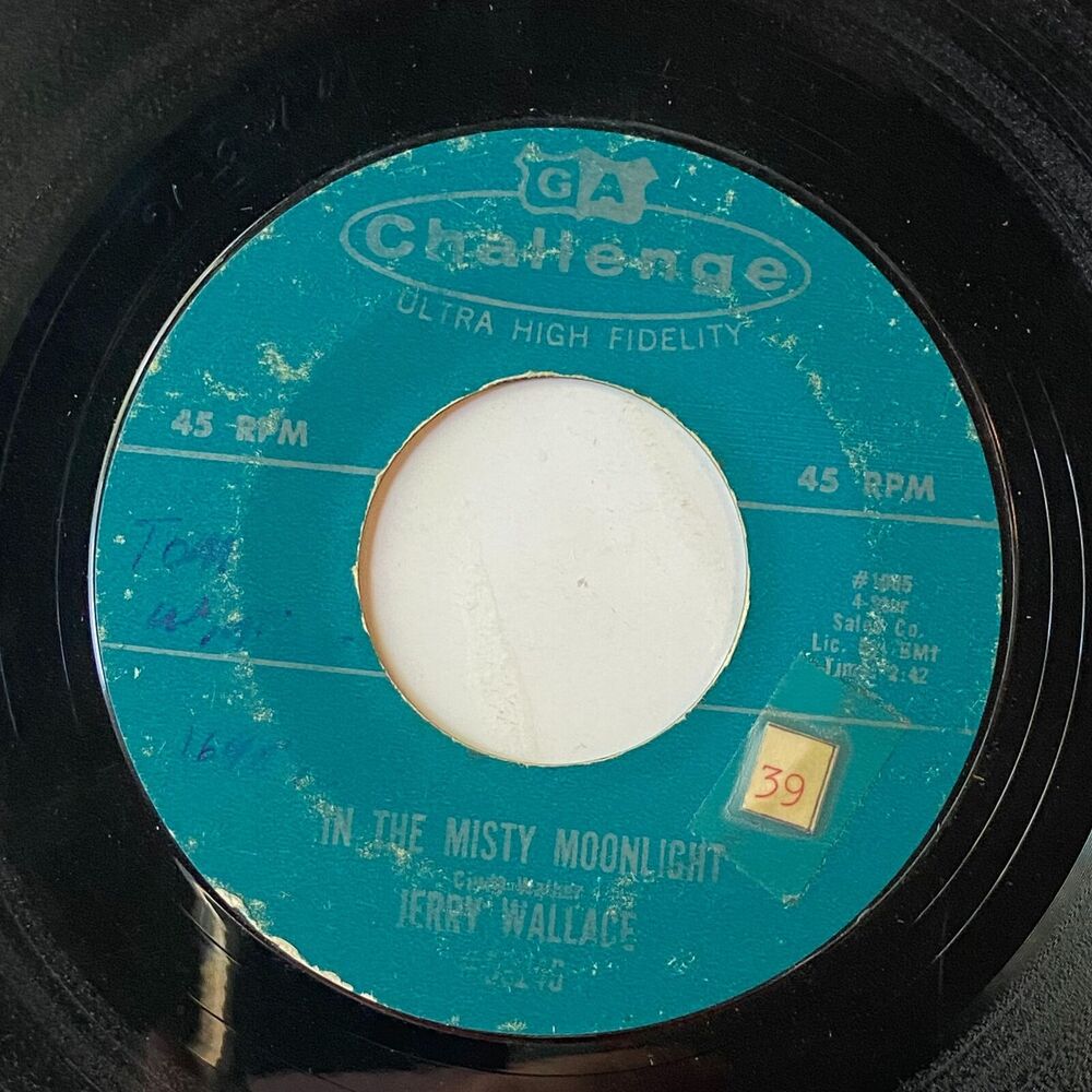 Jerry Wallace In The Misty Moonlight/The Soul Surfers Cannon Ball 7" Vinyl